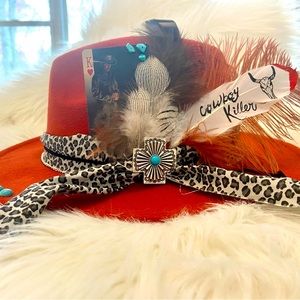 Custom western cowgirl hat burnt orange color